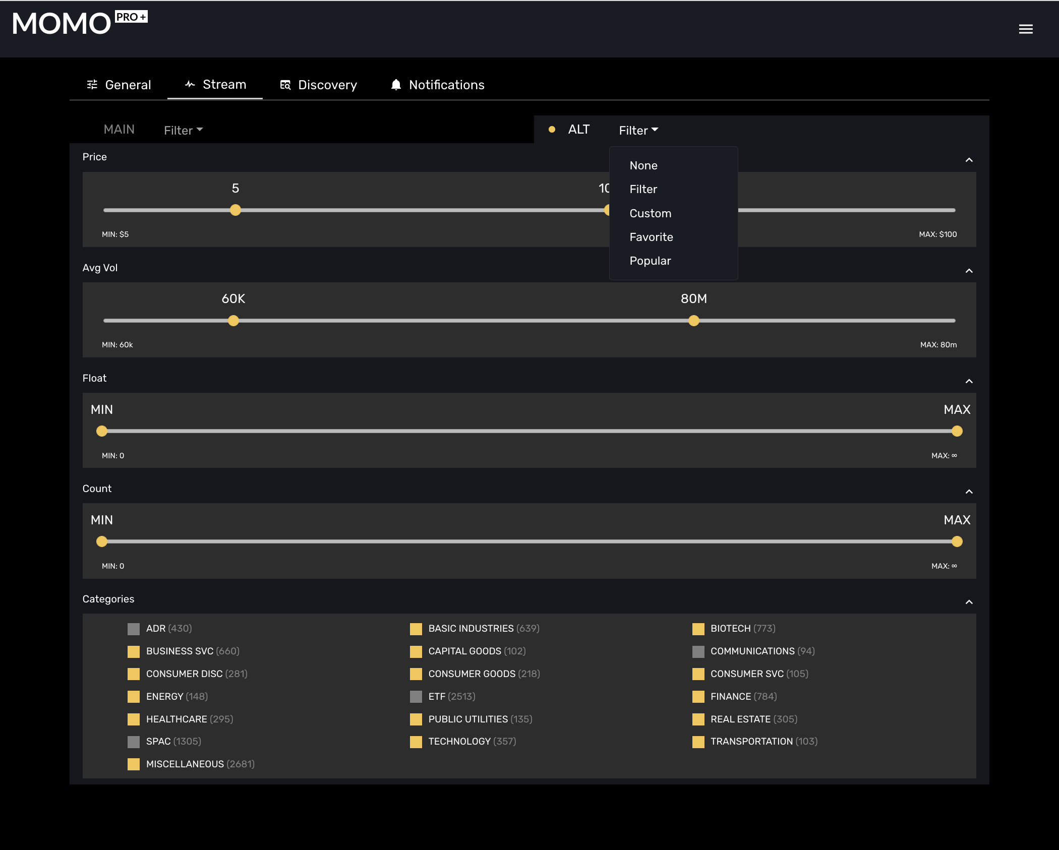 MOMO Pro Assignable HOD/LOD Streams 